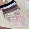 Mesh French Style Briefs Transparent Women Underwear Thin Lace Flower Panties  Gifts