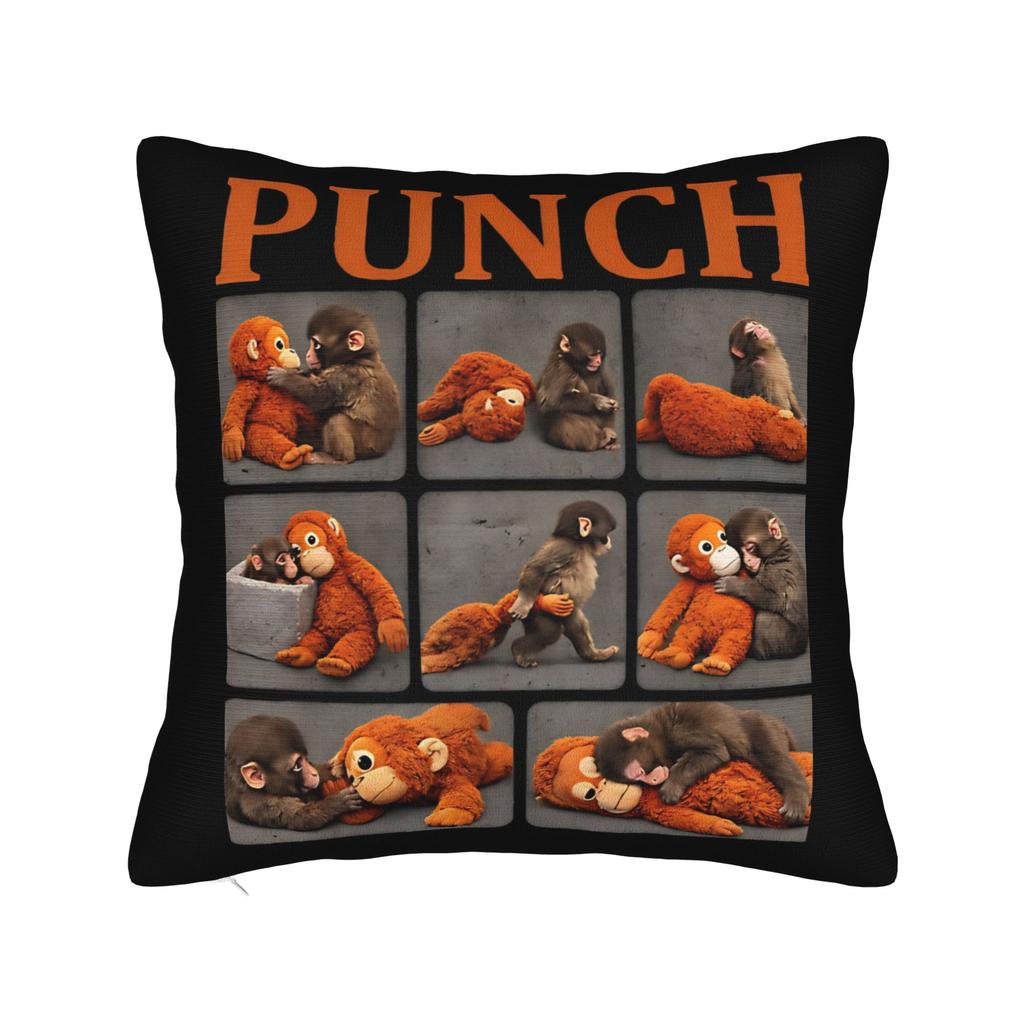 Punch Monkey Pillow Case  Cute Funny Pillow Cover Soft Pillowcases For Sofa Bedroom Home Decor