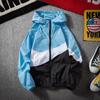 Men's Lightweight Summer Patchwork Hooded Jacket - Breathable, Casual, Color Block, Sun Protection, Ideal for Fishing
