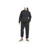 Nike Solid Logo Embroidered Fleece Jogger Pants Women Bottoms Black DQ6813-010