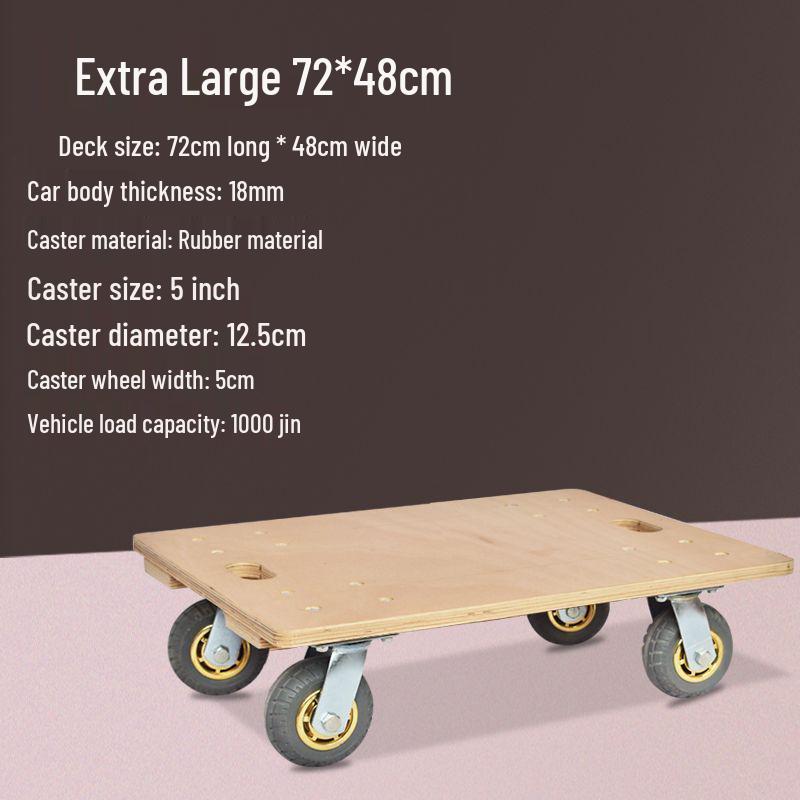 Robuster hölzerner Schildkröten-Auto-Wagen mit leisen Universalrädern