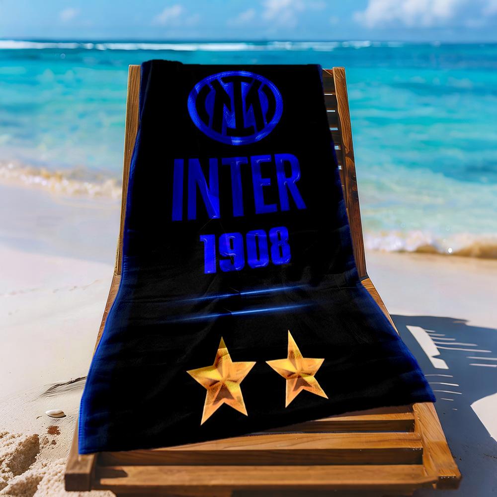 Inter Milan Beach Towel Quickdry Soft Microfiber Comfortable Lightweight