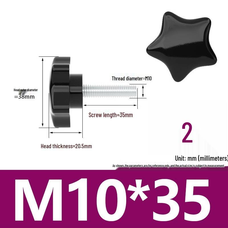 Švestkový květ Hvězdicovitá bakelitová šroubovací rukojeť (M6/M8/M10)