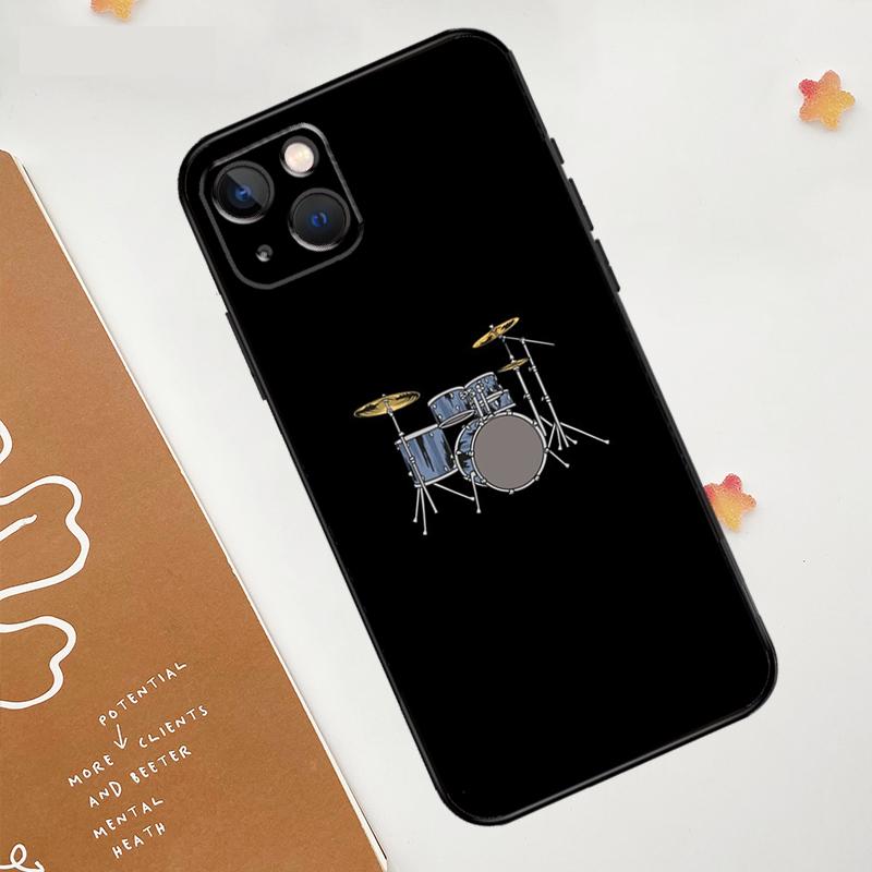 Musical Instrument Drum Case For Apple iPhone 15 16 14 13 12 11 Pro Max Mini XR 15 16 Plus 16e Protective Cover