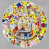 50 Sheets Qiaohu Cartoon Animation Cute Graffiti Waterproof Stickers for Phones, Tablets, and Laptops