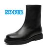 Fashion Thick Bottom Leather Men Chelsea Boots Outdoor Man Mid-Calf Boots High Top Casual Shoes Classic Spring Autumn Male Botas