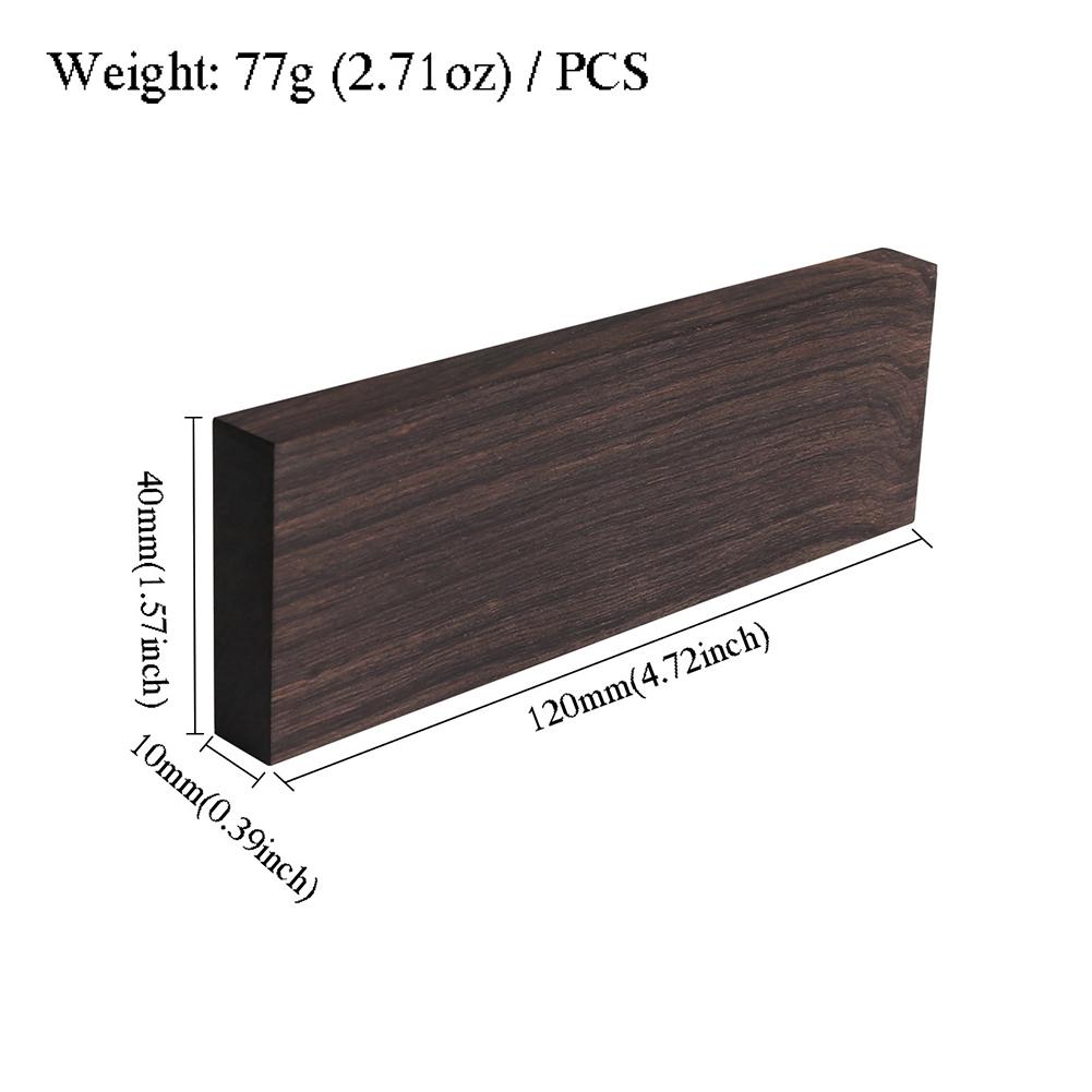 2/4pcs Blackwood Block Ebony Lumber Crafts for Guitar Wood Material DIY Blank Crafts Cutlery Handle Timber Hobby Tool Ebony Lumb