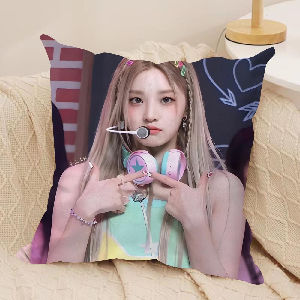 YUQI Chinese Singer Cushion Cover Soft Plush Double-Sided Printed Sofa Pillow Cushion Cover | Cozy All-Season Durable Decor Gift
