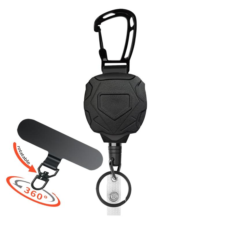 1 Set Smartphone Safety Lanyard Strap Retractable Phone Holder With Carabiner Anti-Drop Harness For Hiking Cycling Climbing