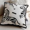 Kissenhülle 45x45 Schwarz Weiß Farbe Kissen Dekorative Kissenhülle für Sofakissen Luxus Dekoration Zuhause