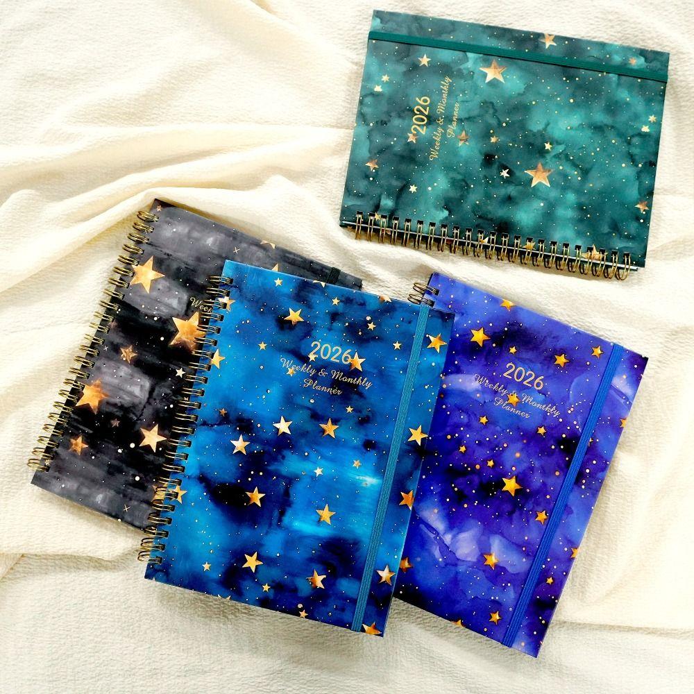 English 2026 Schedule Planner Notepad Wear-resistant Efficiency To-do List Notebook Thick Paper Bookmark