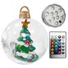 60cm Outdoor LED Christmas Inflatable Decorated Ball PVC Transparent Giant Big Large Balls Xmas Tree Decorations Toy Ball 2024