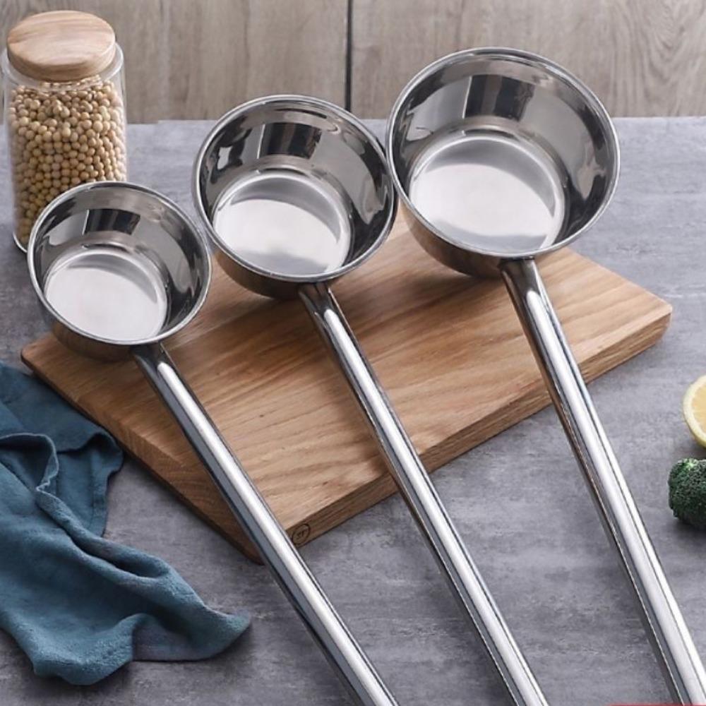 304 Food Grade Stainless Steel Ladle Multifunctional Long Handle Spoon 2024 Large Spoon  35/45/65cm