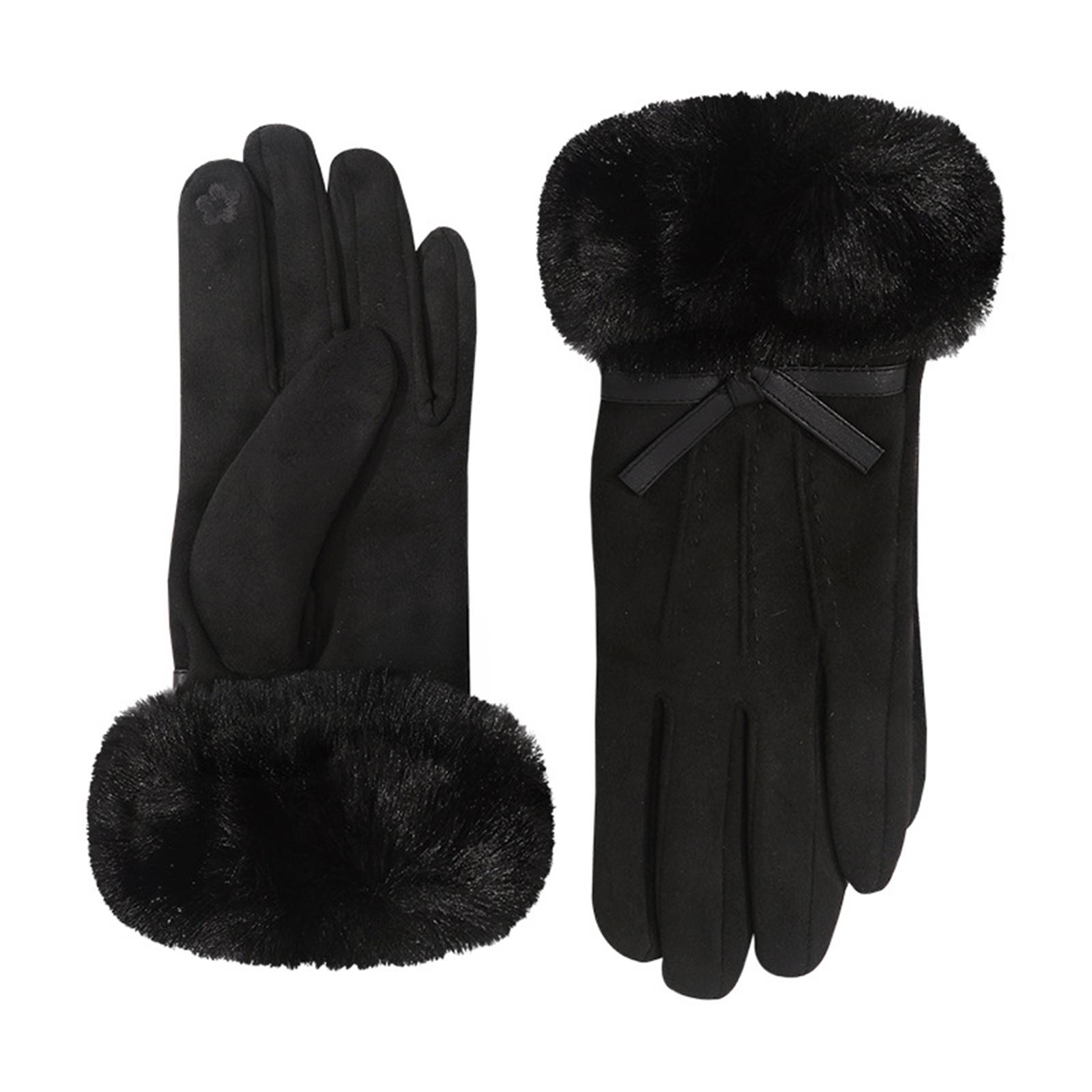 

Gloves, Women s Deer Skin Velvet Velvet Wrist Warm Gloves, Men s Gloves, Men s Cycling Skiing Gloves One Size чорний