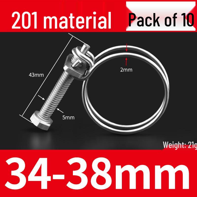Stainless Steel Double Wire Hose and Pipe Clamp for Gas and Water Retention