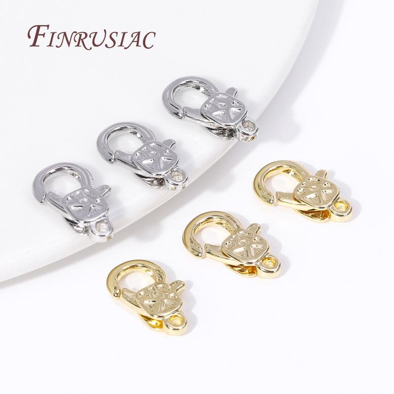 15.2*9.5mm 18K Gold Plated Lobster Clasps Fasteners, End Beads Connector Clasps For DIY Necklaces Bracelets Jewelry Making