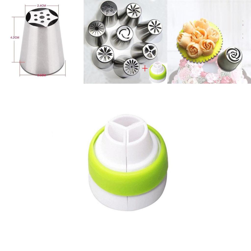 Incredibly Detailed 8pcs Set Russian Tulip Flower Icing Piping Nozzles For Baking Delights