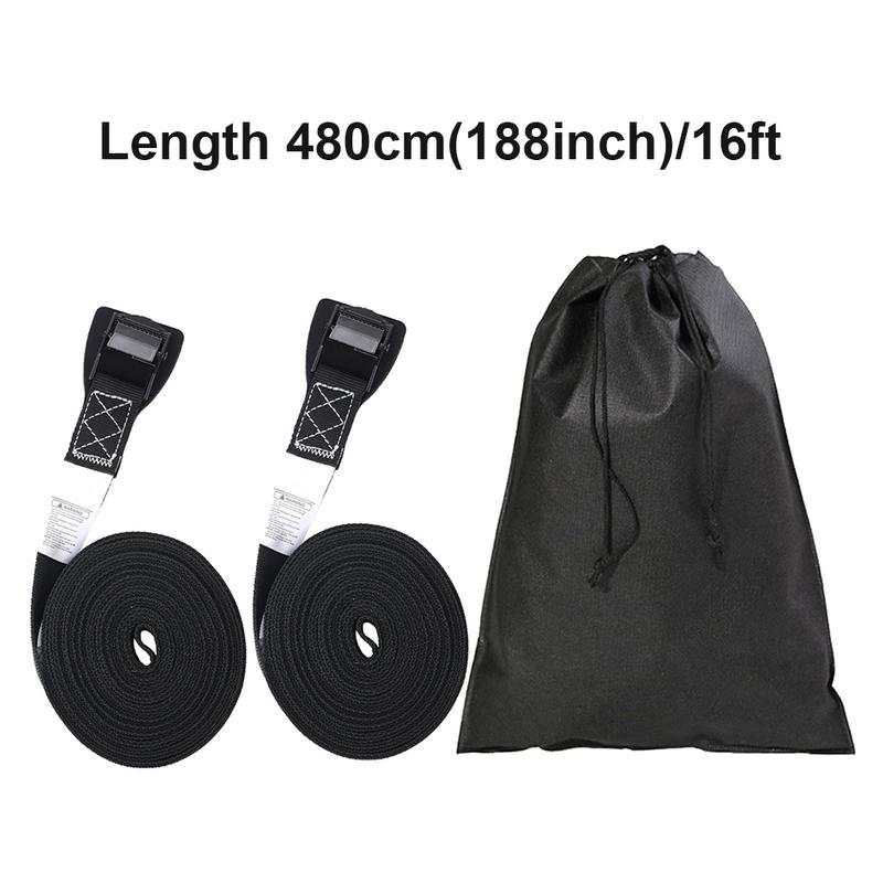 2 Pieces Lashing Strap Adjustable Tie Down Nylon Ratchet Tension Belt with Buckle Motorcycle Bicycle Lash Straps