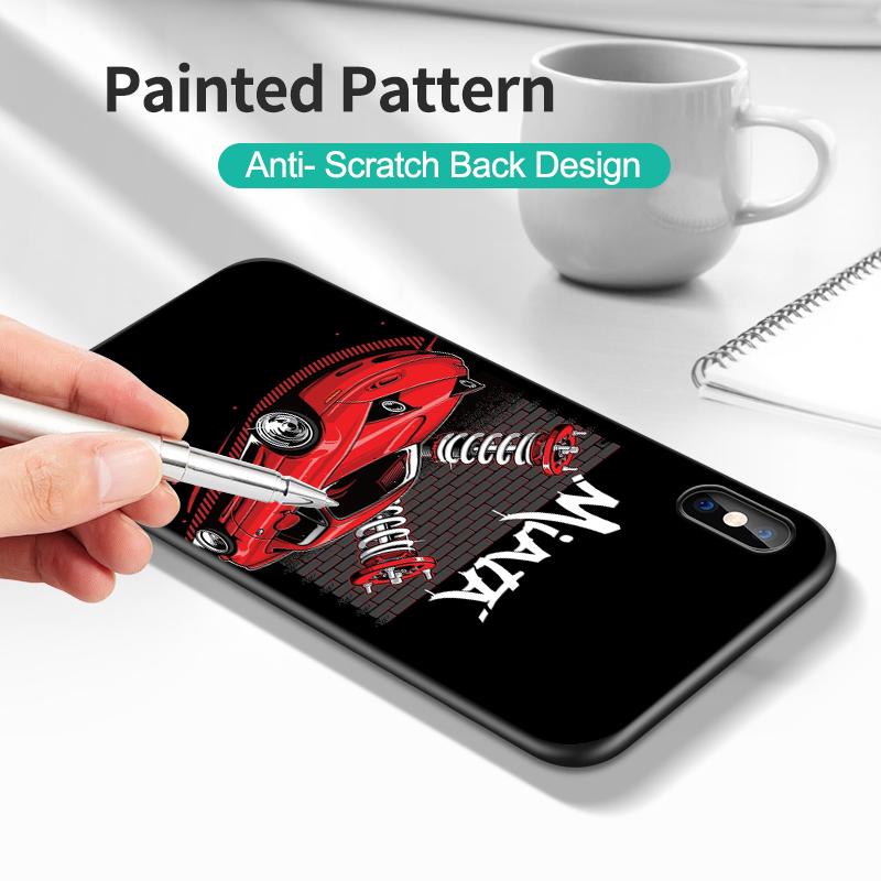 Black Tpu Case For Huawei Honor X9 X8 50 Lite Pro 10 lite Nova 5t 8 9 4G 5G 8i Cover Miata Mx5 Na