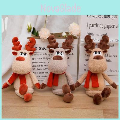 Christmas Reindeer Plush Toy With Pp Cotton Fill For Kids Holiday Decor Gift