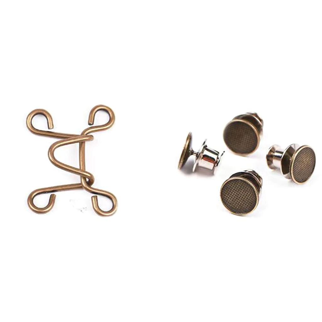 Metal Tighten Waist Brooches Buckle Pins Waist Clip Adjustable Snap Button For Pants Detachable Clothing Accessories