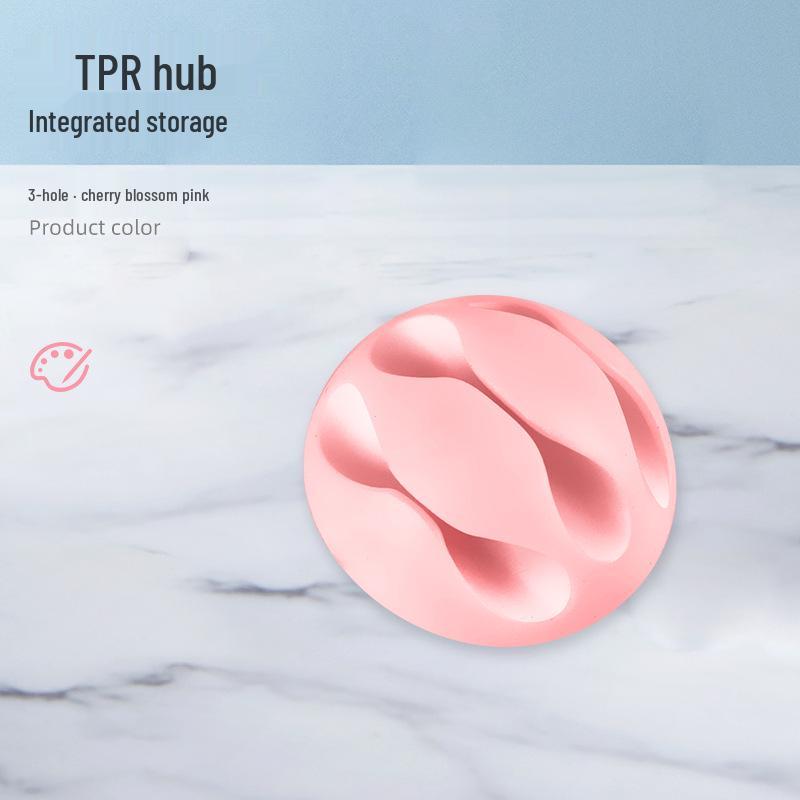Multi-Hole Self-Adhesive Cable Organizer and Power Cord Holder