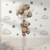 Bear Wall Decals Removable Decor With Balloons Stars & Clouds For Kids Bedroom Baby Nursery