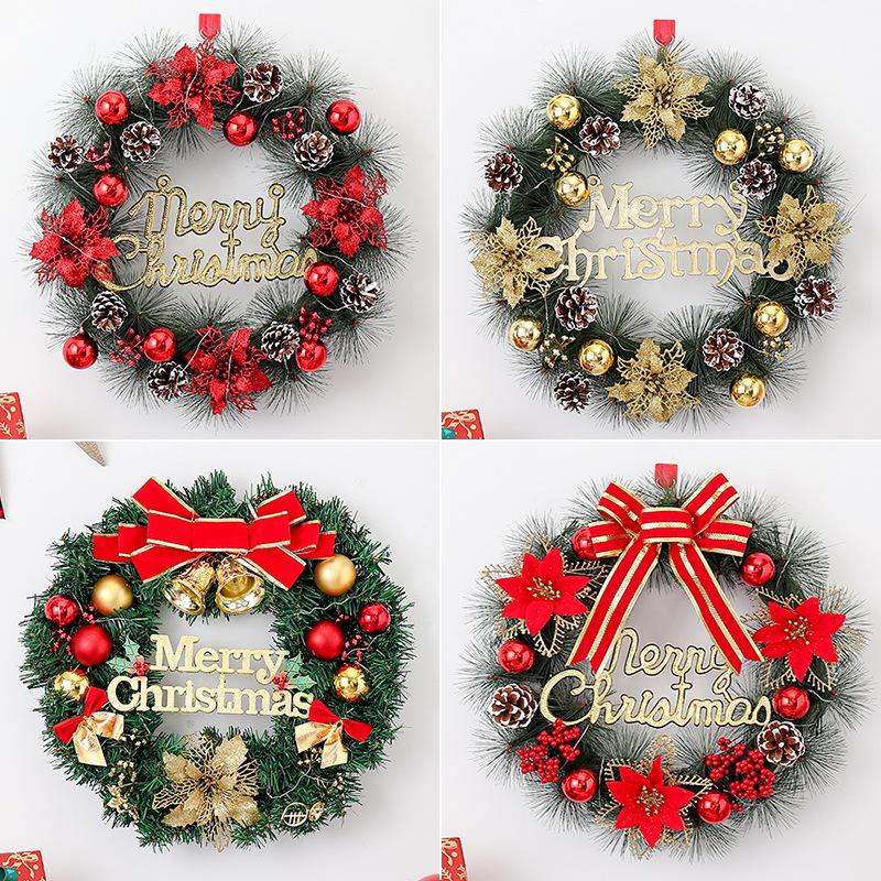 Christmas Wreath - 40/50/60cm Holiday Decorations & Ornaments for Door Hanging