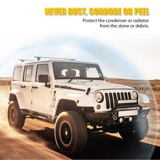 7-teilige Front-Kühlergrill-Abdeckung Scheinwerferzubehör für Jeep Wrangler JK