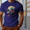 New Summer Men's Fashion T-shirt Personality Skiing Printed Men's T-shirt Top