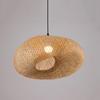 40CM E27 Bamboo Pendant Light Chinese Restaurant Hand-Woven Hanging Lamp Zen Tea Room Lantern Rustic Creative B&B Pendant Lamps