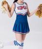 [Anfang] Miniskirt Cheerleader Cosplay Costume (Blue, XXXL)