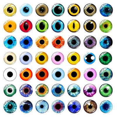 100 stücke 8-14mm Puppen Auge Katzenauge DIY Augen Für Kinder Spielzeug Tier Auge Zubehör Augen Dome für Schmuck Machen Cabochons