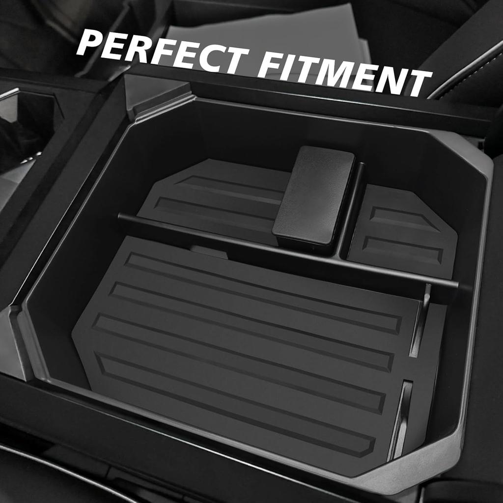 BestEvMod Center Console Organizer Tray Compatible with Tesla Cybertruck 2024+ Accessories Pickup Armrest Storage Box (Armrest Upper Organizer)