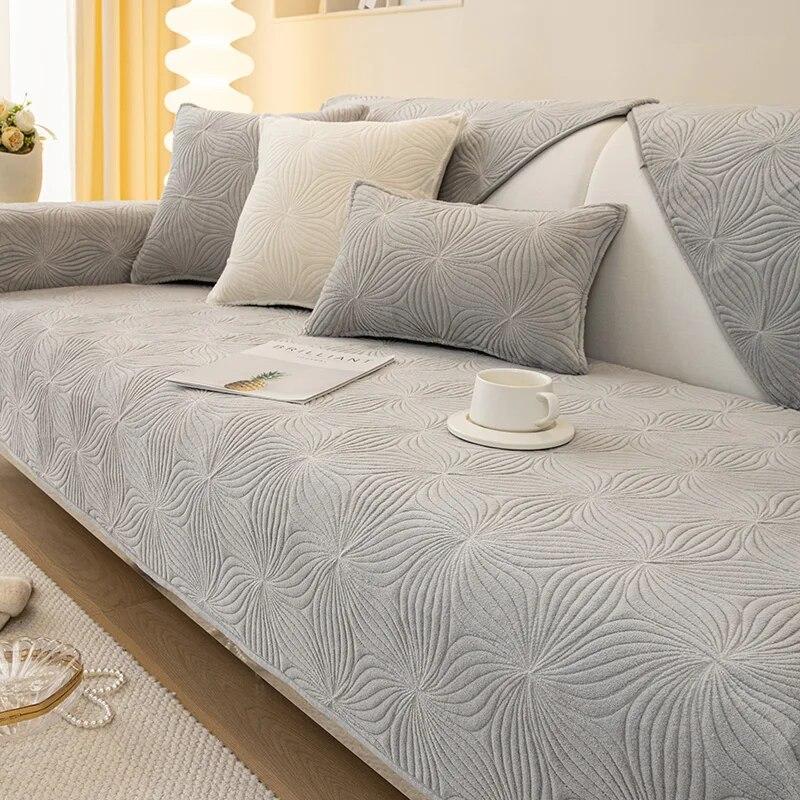 Thicken Plush Sofa Håndkle Nordic Universal Sofatrekk Sklisikkert kombinasjonssofatrekk Sofahåndkle til stuen Home Decor