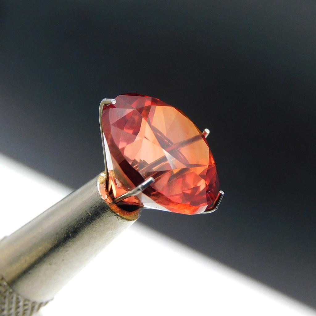 CERTIFIED Natural Orange Sapphire 6.90 Ct Round Cut Loose Gemstone Free Delivery P-61-sa