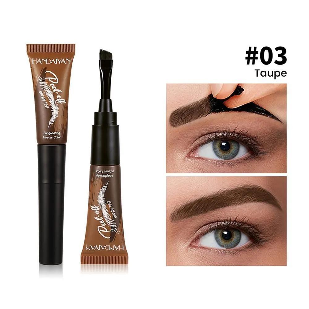 HANDAIYAN waterproof, resistant eyebrow paint with an exfoliating effect, complete with a brush.