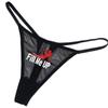 Printing Sexy G Strings Letter Low Waist T-back Transparent Sexy Mesh Thong  Briefs