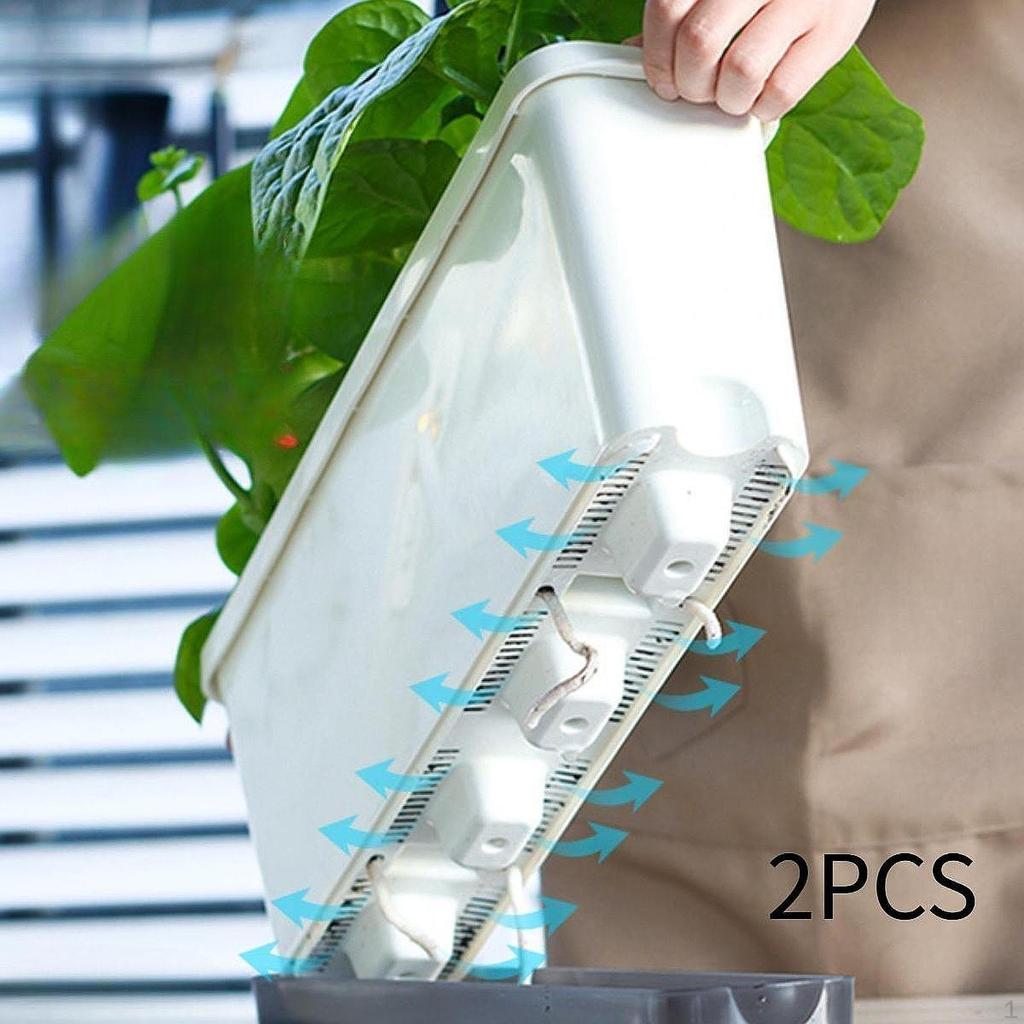 2 Pieces Flower Pot Set with Self Watering Feature and Drainage for Indoor Outdoor