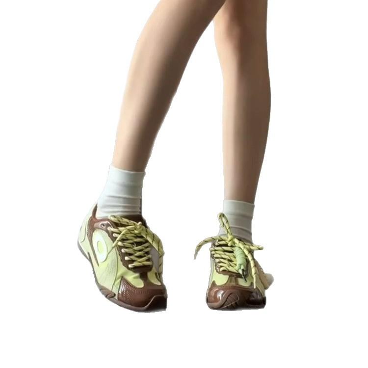 Niche Racing Shoes Inner Height Increase Moral Training Shoes Women's 2025 New Popular Mesh Breathable Casual Lightweight Sports Shoes