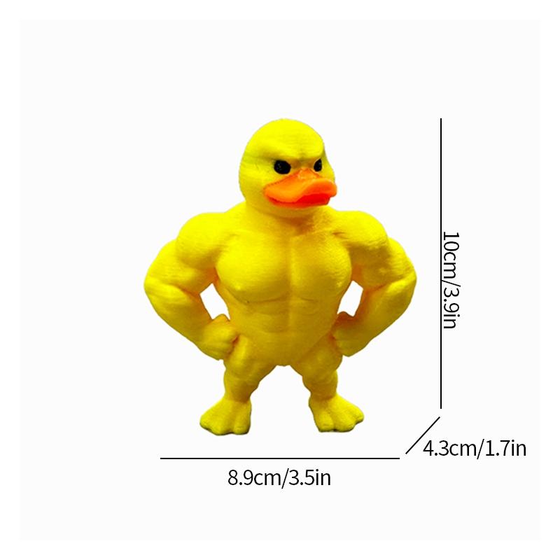 2025 3D Muscle Duck  Creative Bookshelf Whimsical Figurine Crafts Duck Statue Desktop Ornament Christmas  Halloween Gift