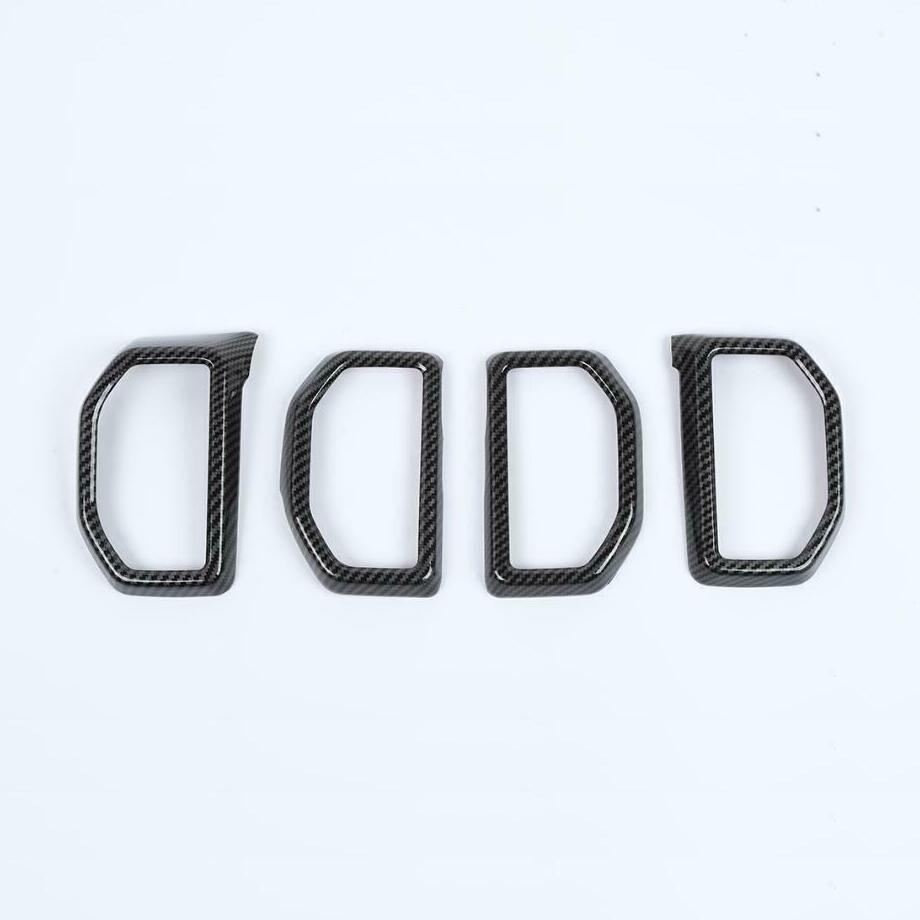 For Ford Bronco Sport 2021 2022 Carbon Interior Air Vent Cover AC Outlet Trim 4P