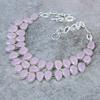 Pink Chalcedony Gemstone Handmade 925 Sterling Silver Jewelry Necklace 18" M-321