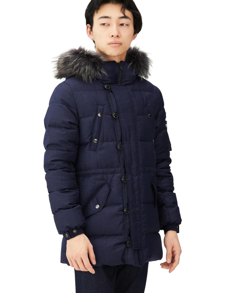 Half Coat Length Down Jacket FONDO NAVY [Tatras] [Genuine Product] Men's