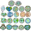 Creative Eco-friendly Alloy Badge Cartoon Earth Shaped Brooch Set For All Seasons