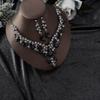 Exquisite High-End European & American Bridal Necklace Earring Set - Elegant Wedding Accessories