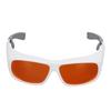 Laser Safety Goggles Plastic Eye Protection Glasses for Fiber Optic Projects 180‑500nm Wavelength White