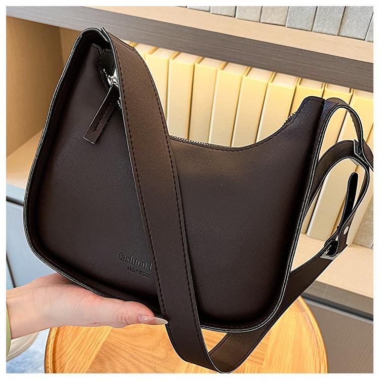 French Style Minimalist Faux Leather Shoulder Bag for Women Small Quilted Crossbody Bag KTB