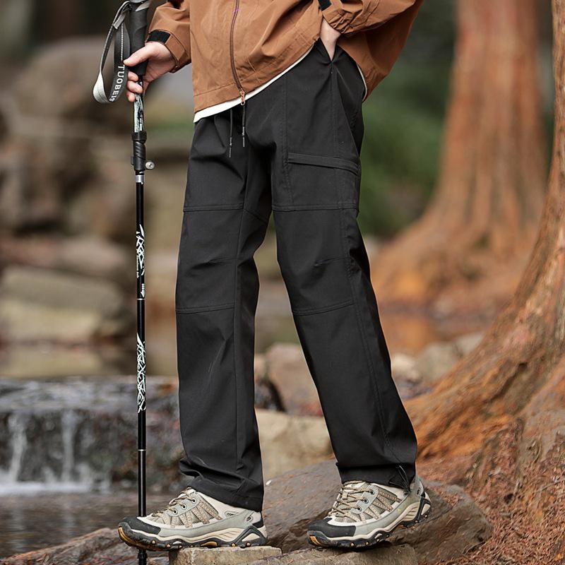 

Мужские 2024 Водонепроницаемые Ветрозащитные Походные Брюки Серии Mountain: Весенне-осенние прямые брюки-парашюты 5XL