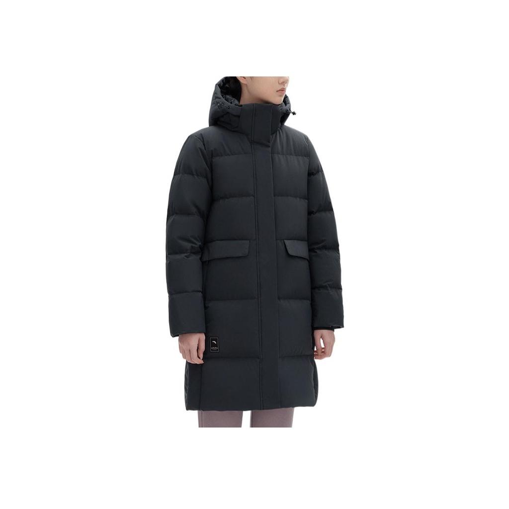 Anta Logo Long Sleeve Down Jacket Women Outerwear Black 962247904-4